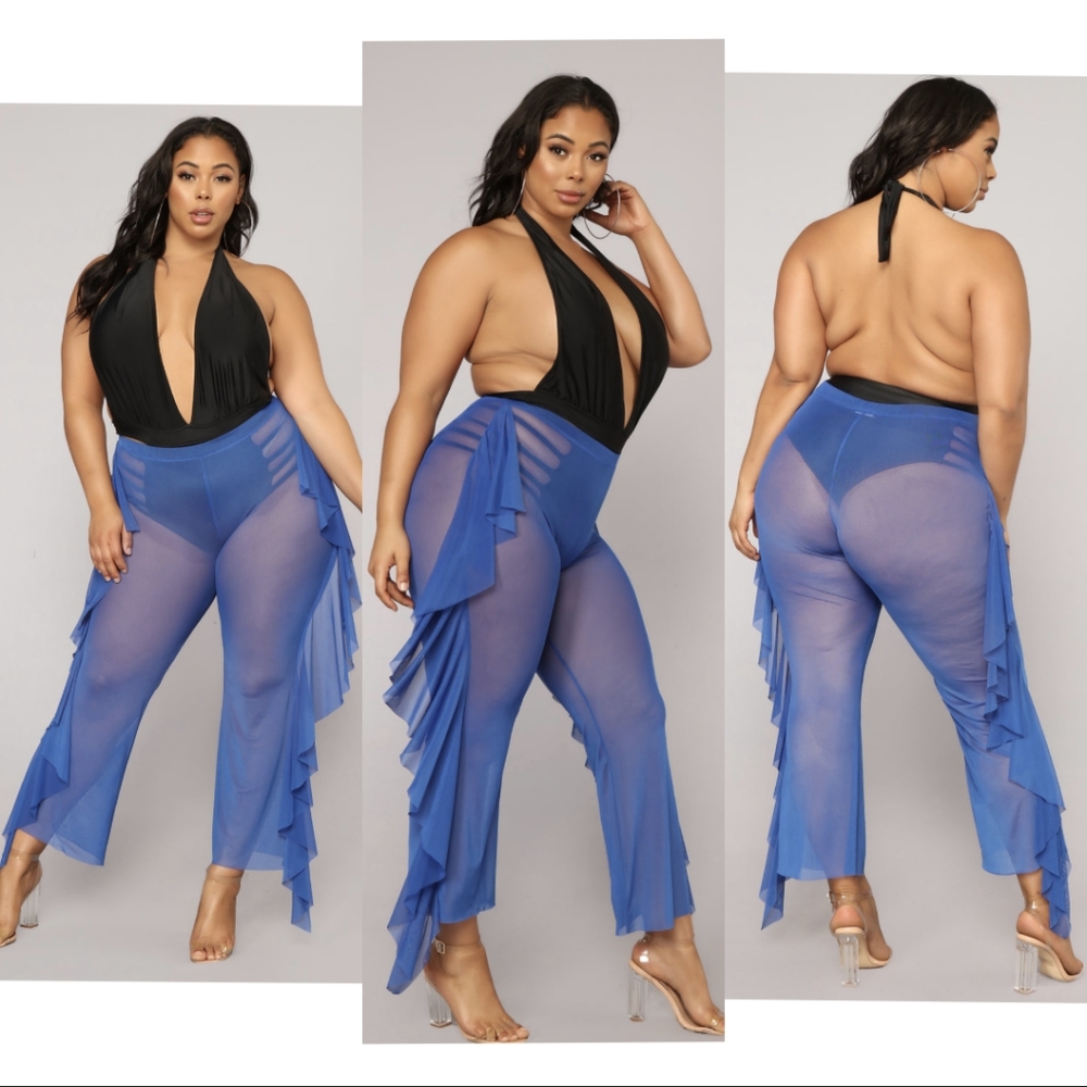Fashion Nova Sunshine See Through Cover Up Pant